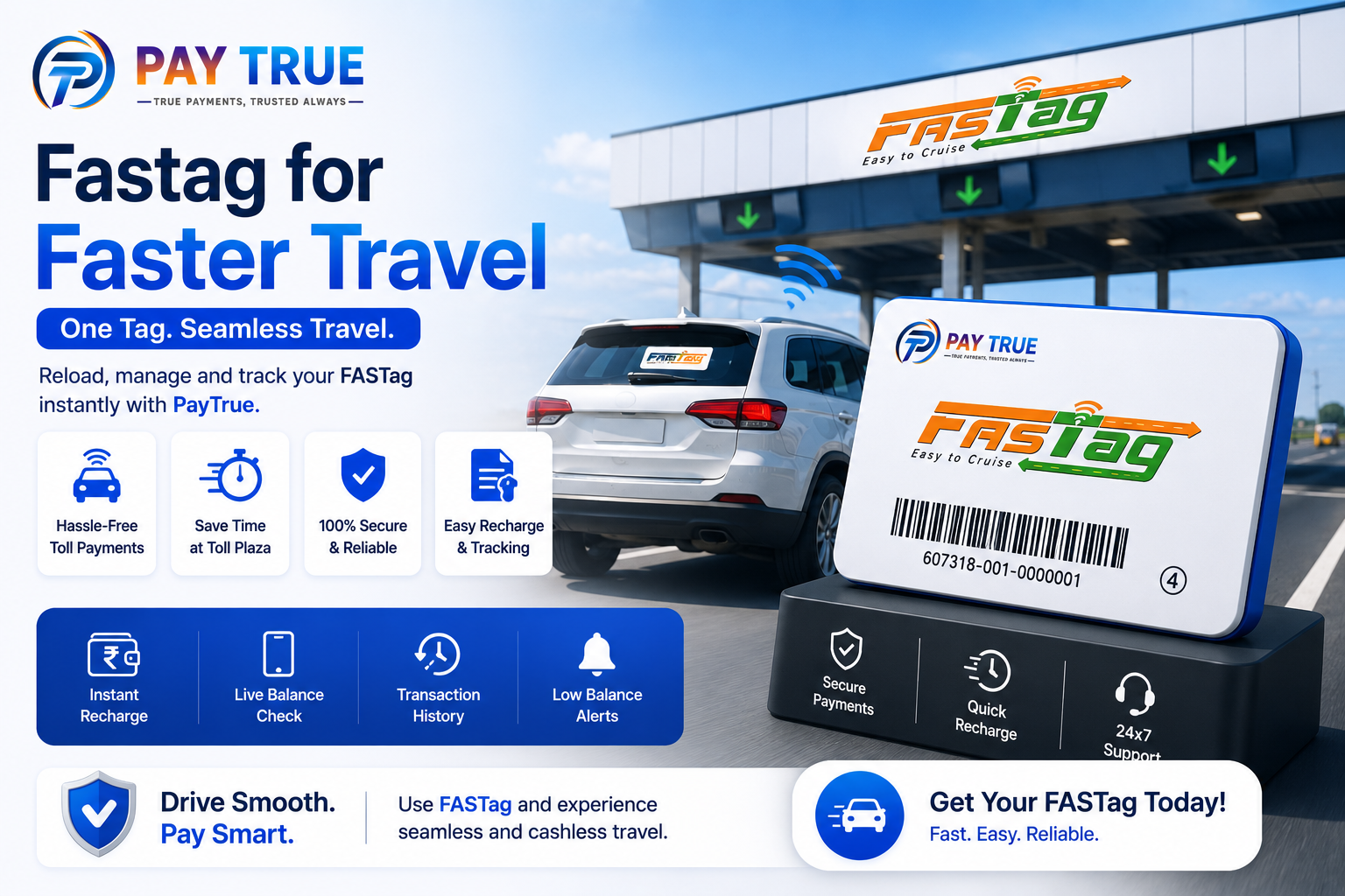 FASTag Toll Payment Illustration