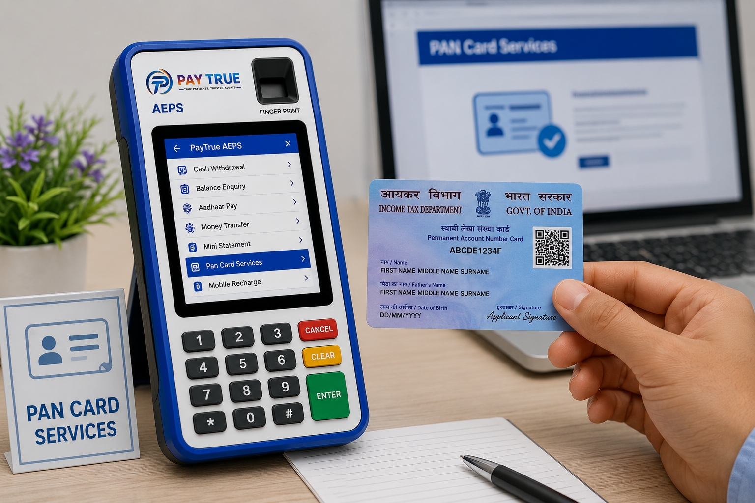 PAN Card Registration Illustration